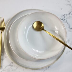 Set 4 Cream Organic Shape Side Plates