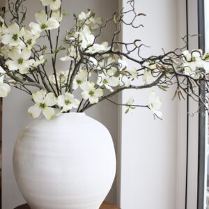 White Ball Ceramic Vase - Image 2