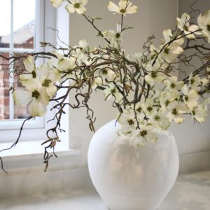 White Ball Ceramic Vase - Image 1