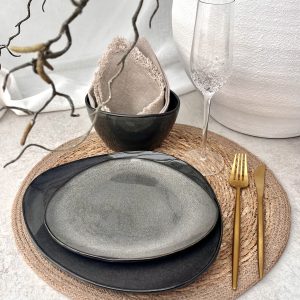 Set of 4 Organic Ash Side Plates - Image 1