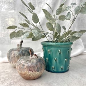 Turquoise Bobble Pot - Image 1